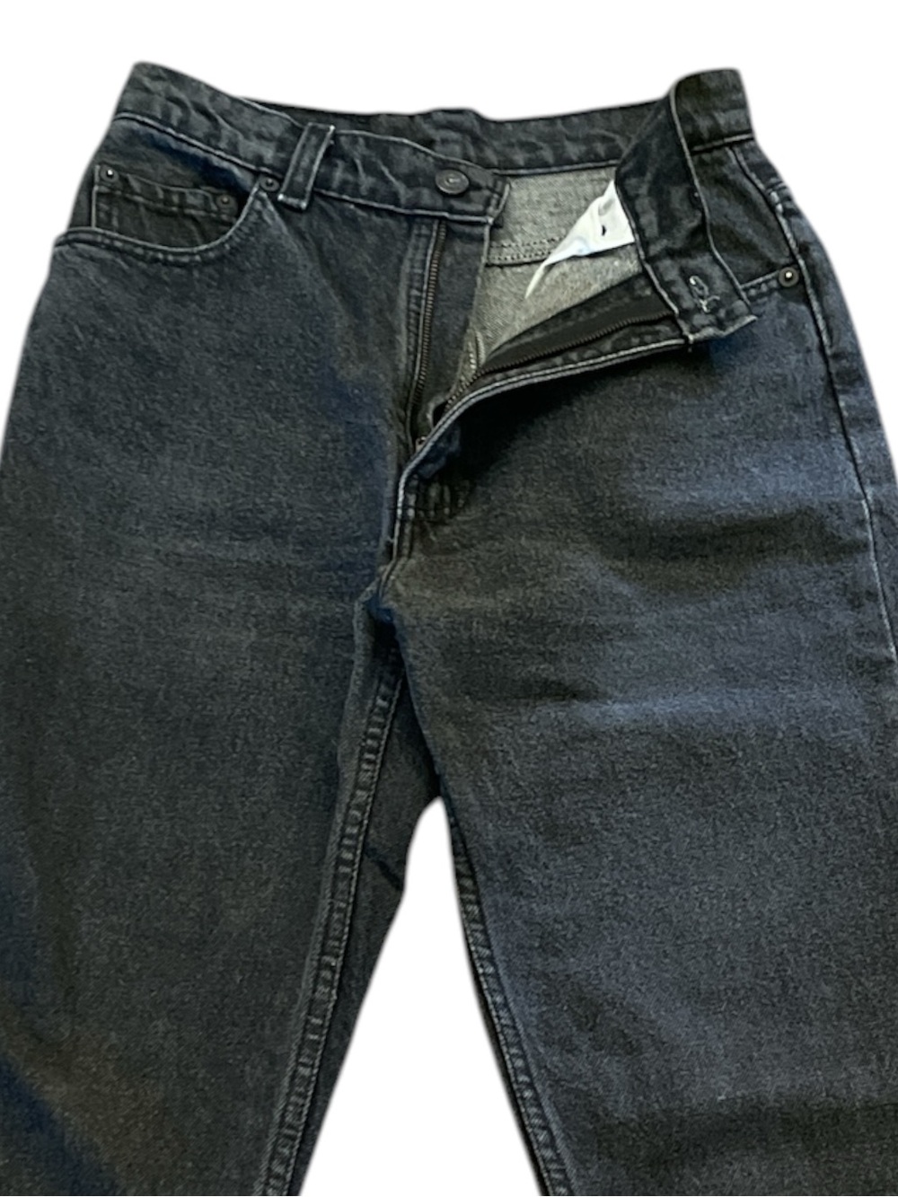 Vintage Levi’s 550 Washed Black Mom Jeans High Rise Tapered 26x31 Canada - Picture 4 of 8